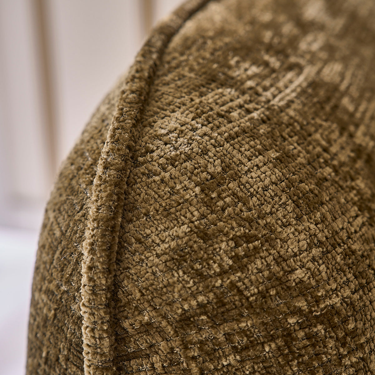 HECTOR - Sofá recto de 3 plazas en terciopelo texturizado verde