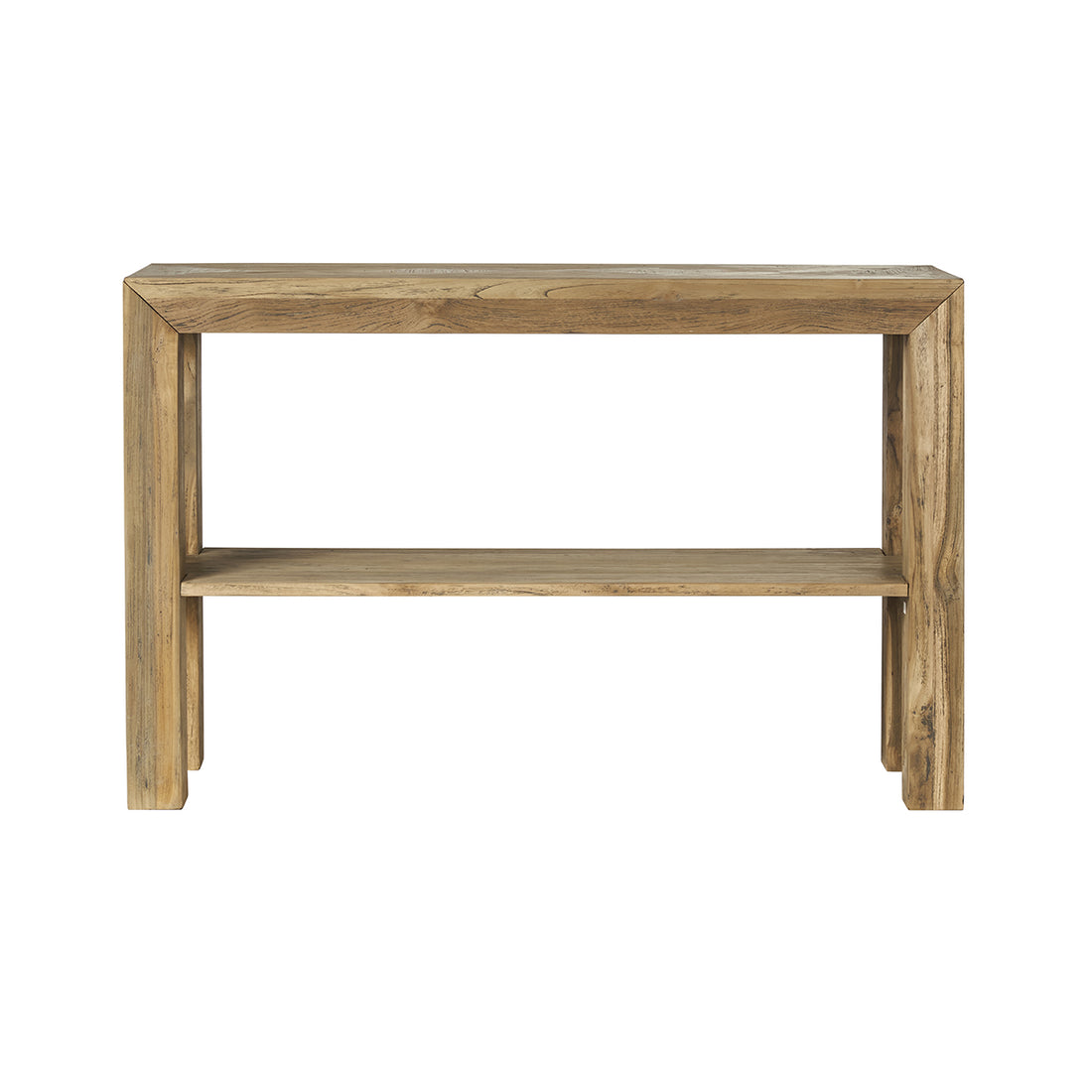 CARGO - Consola de teca maciza reciclada mixta FSC de 120 cm CARGO