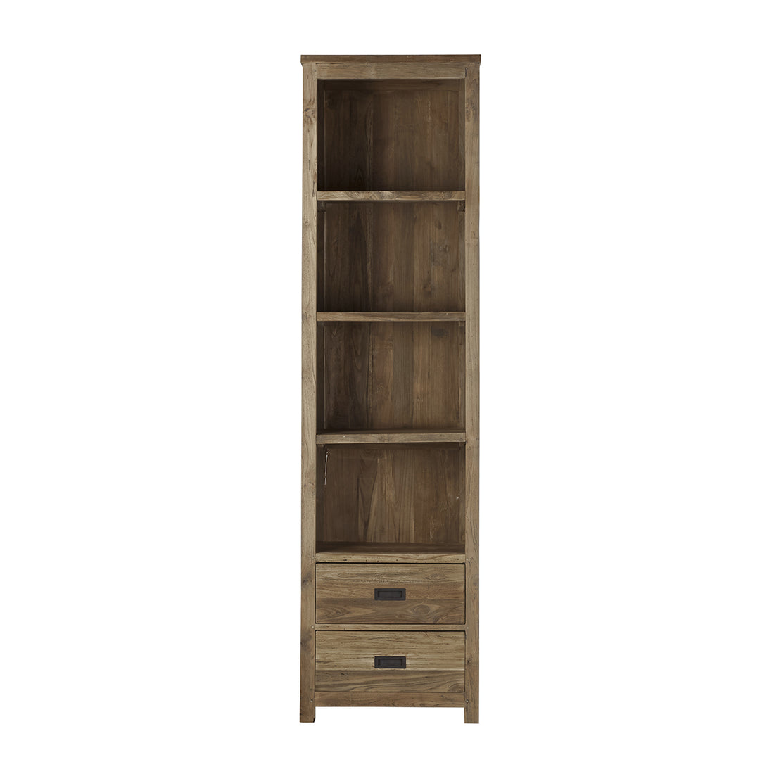CARGO - Librería alta de teca maciza reciclada, H 220 cm