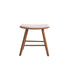 Taburete de teca maciza, asiento de bouclette 45 cm