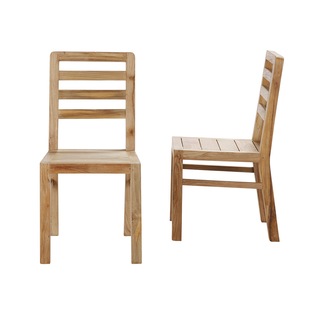 CARGO - Juego de 2 sillas de teca maciza reciclada CARGO