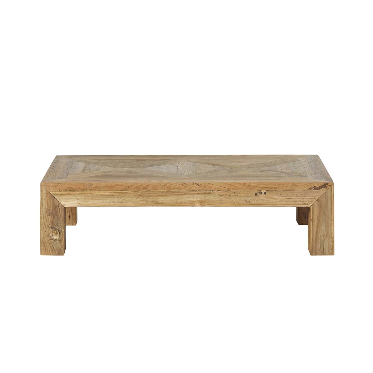 CARGO - Mesa baja de teca maciza reciclada 120 cm