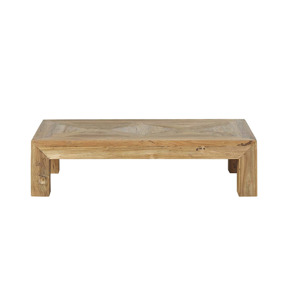 CARGO - Mesa baja de teca maciza reciclada 120 cm CARGO