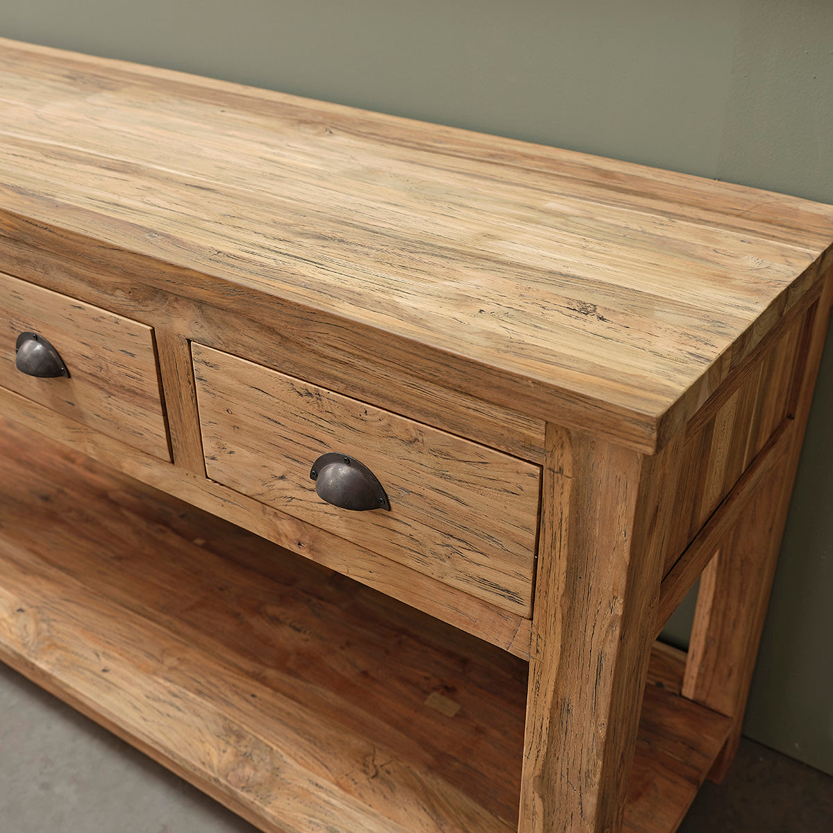 AUSTIN - Mueble para lavabo de teca maciza reciclada de 165 cm