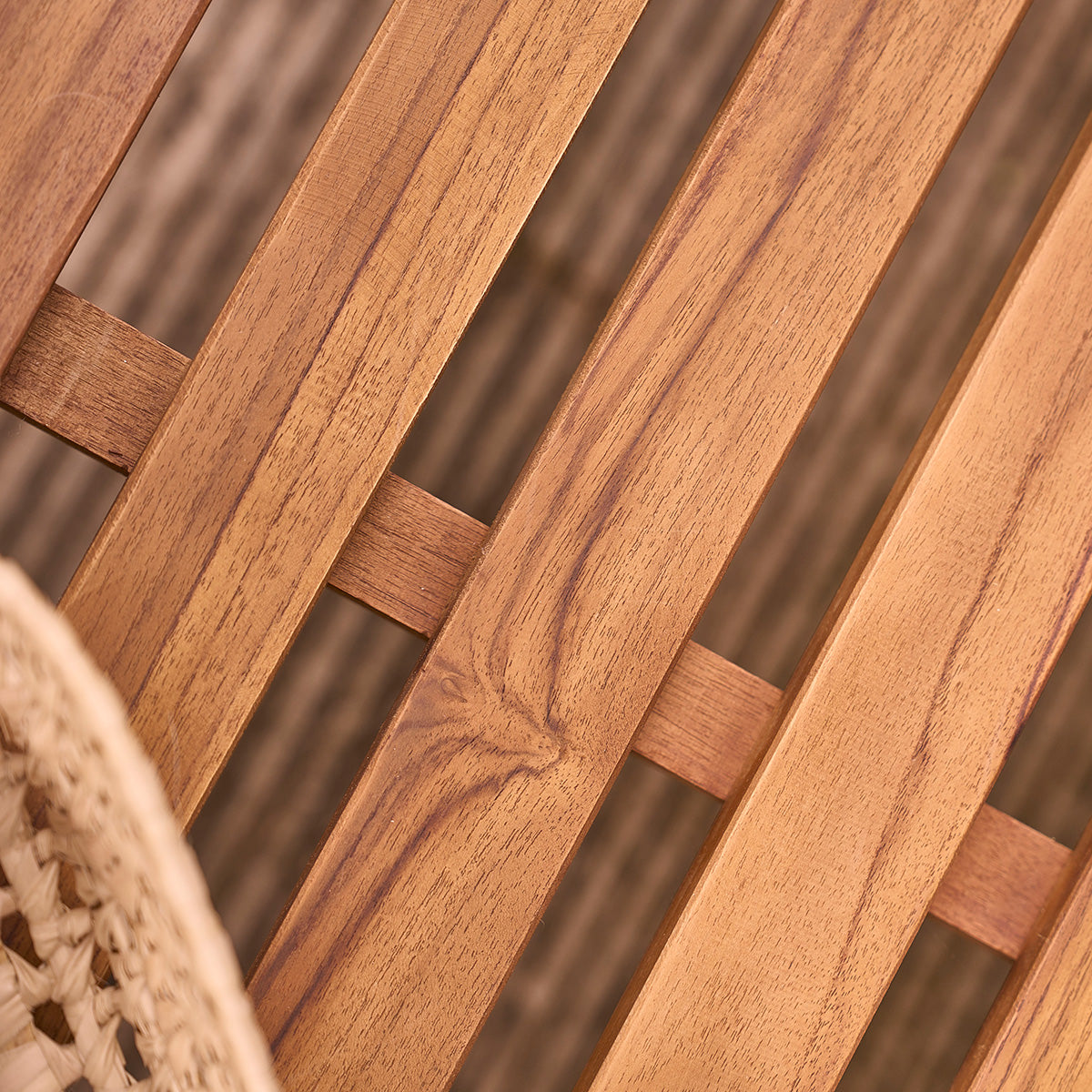 BALI - Banco de exterior de teca maciza aceitada de 120 cm
