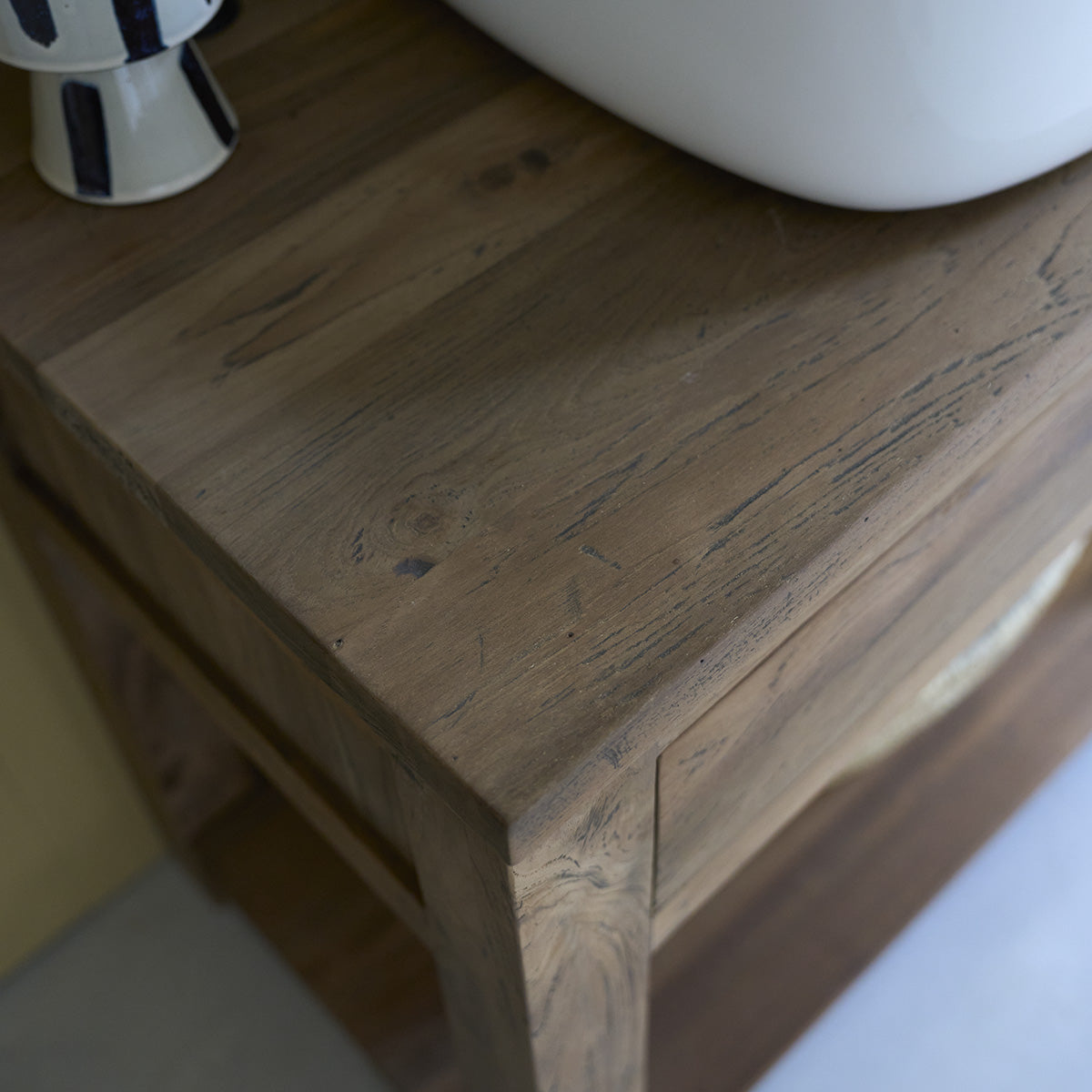 AUSTIN - Mueble para lavabo de teca reciclada de 90 cm