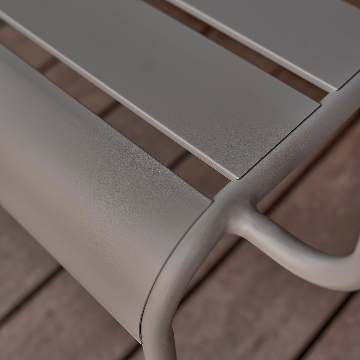 ZÉPHIR - Banco de aluminio gris 118 cm