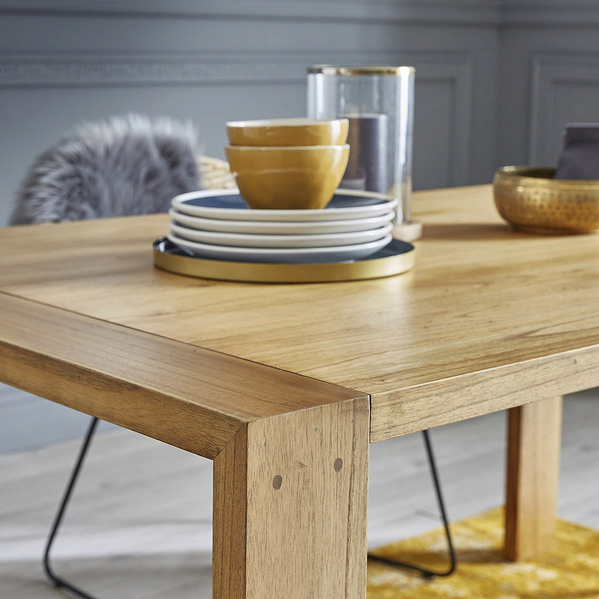 TILO - Mesa de mindi macizo 6 pers.