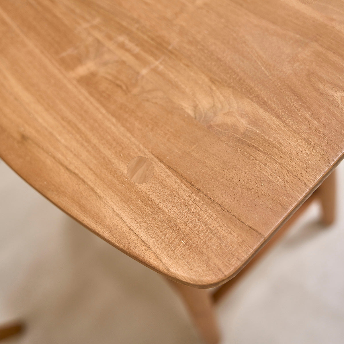AMBRE - Taburete de teca maciza de 65 cm