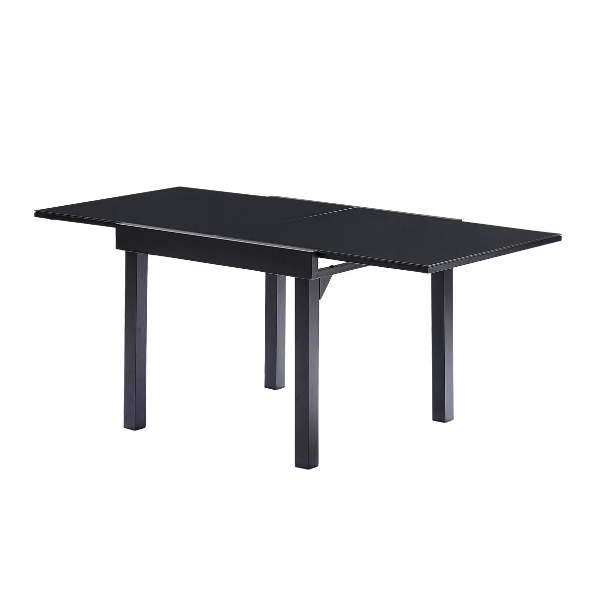 MODULO - Mesa de exterior extensible de aluminio negro para 4/8 pers.