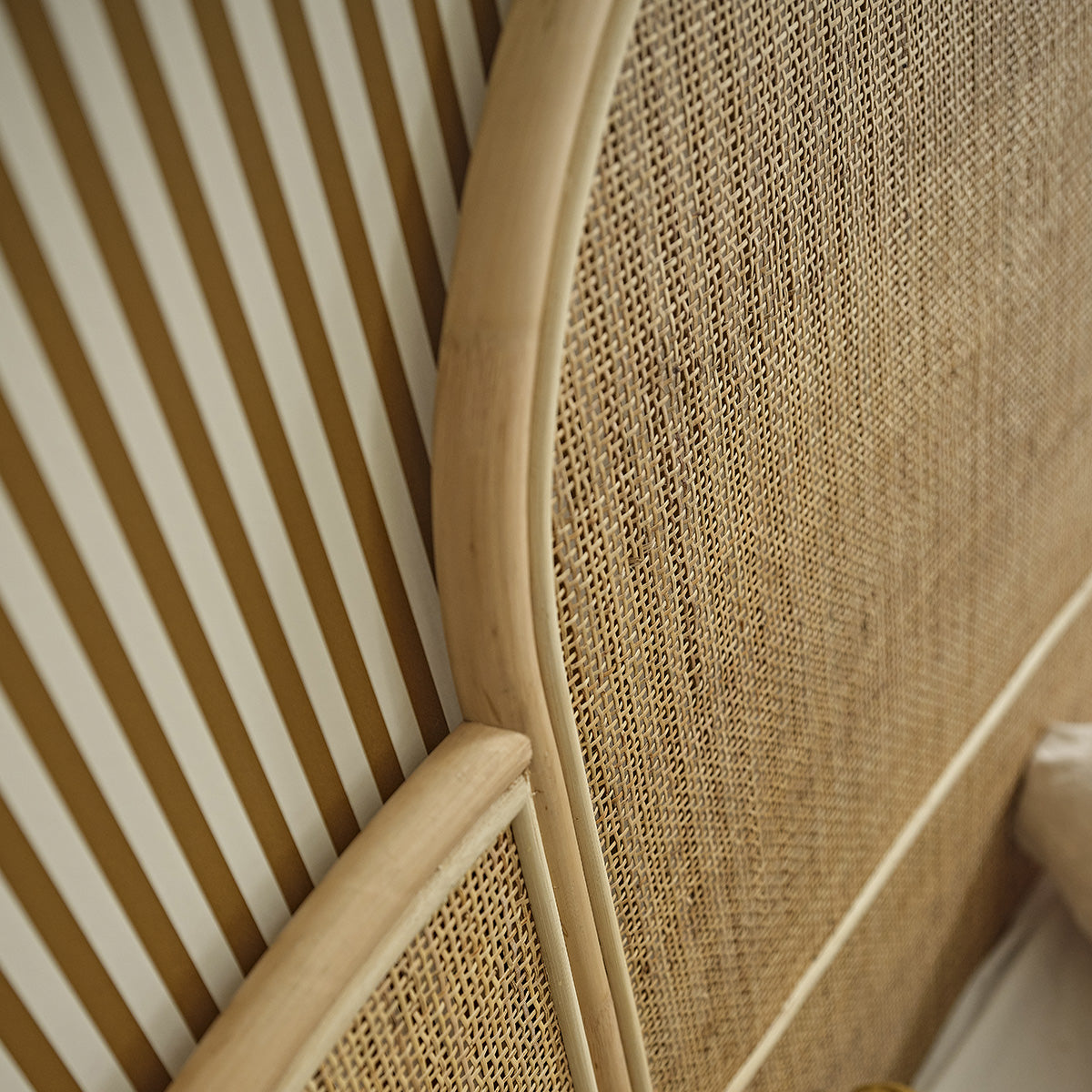 JANE - Cabecero de ratán y rejilla 160 cm