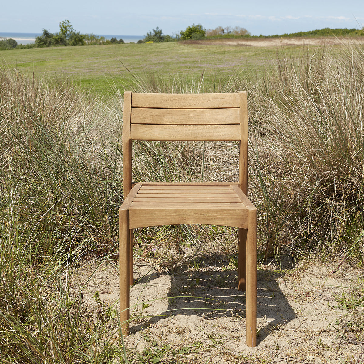 HORTENSE - Silla de exterior de teca maciza reciclada