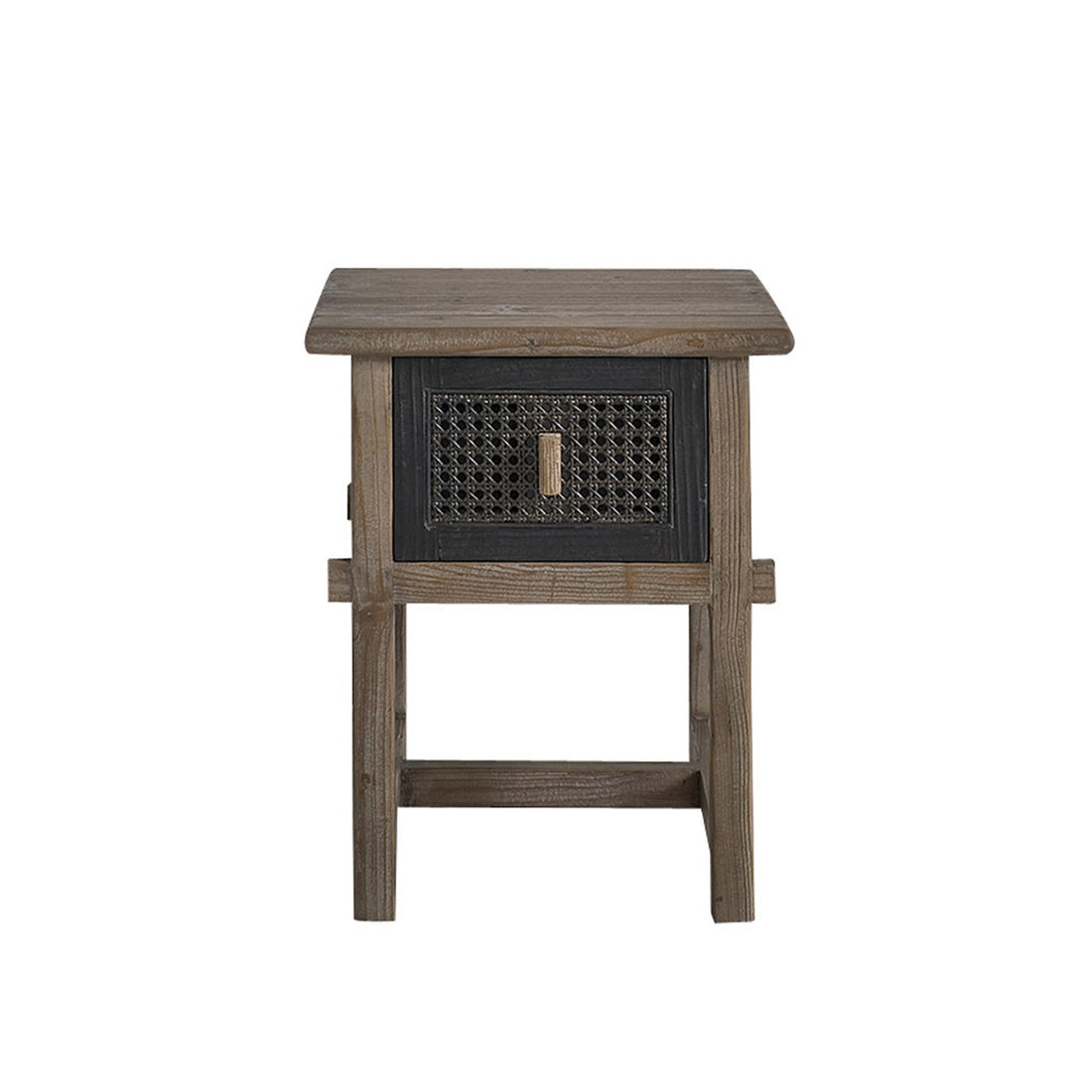 JUNKO - Mesita de noche de madera maciza reciclada 45 cm