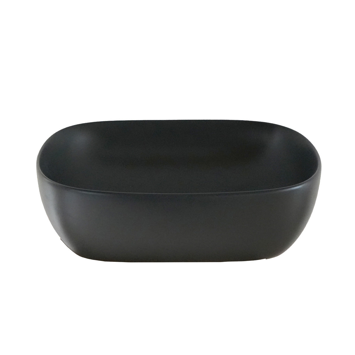 IRIS - Lavabo ovalado de cerámica negra 49,5 cm