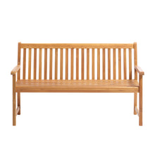 Banco de jardín de madera maciza de acacia aceitada, 150 cm