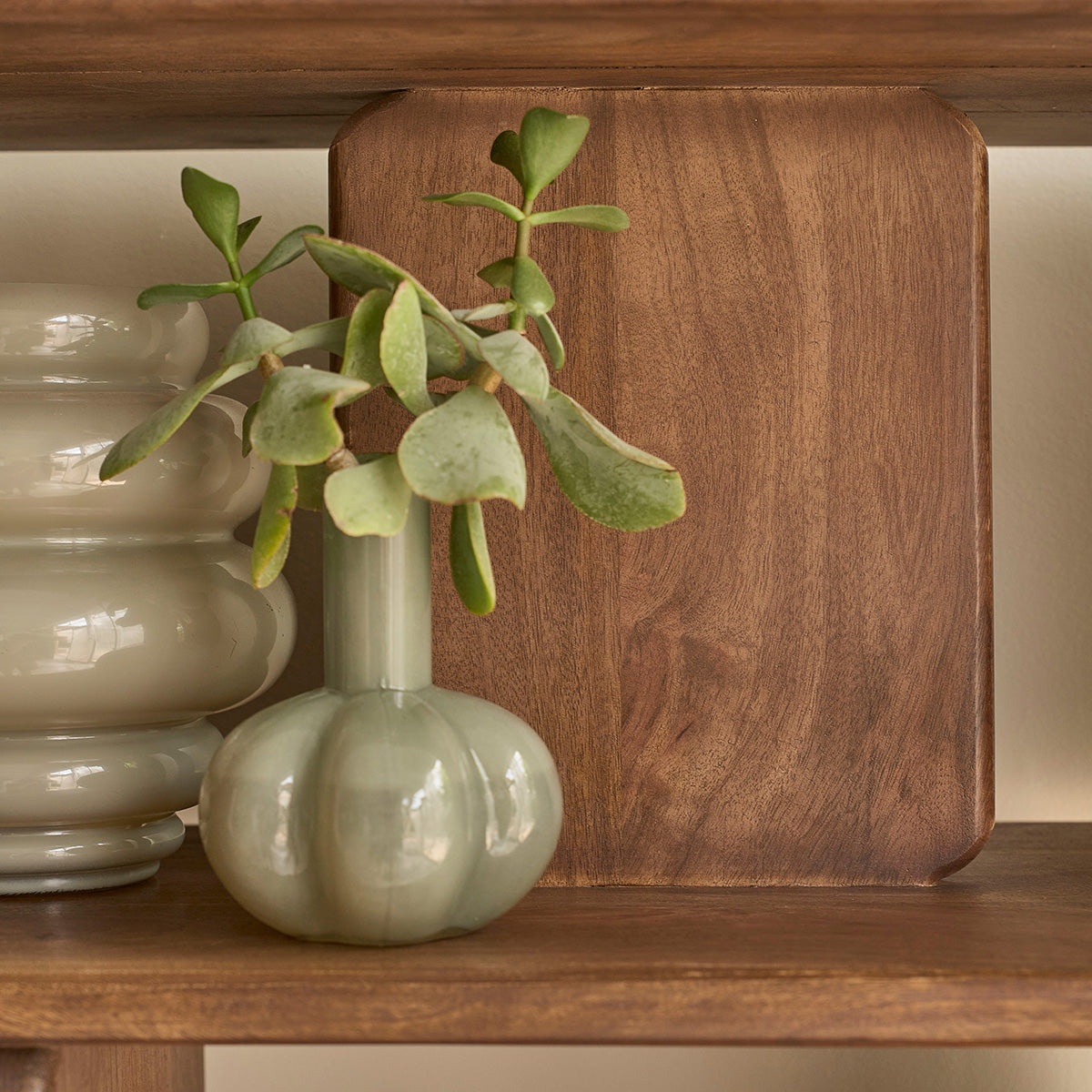 CLEO - Librería de madera maciza de mango, 106 cm