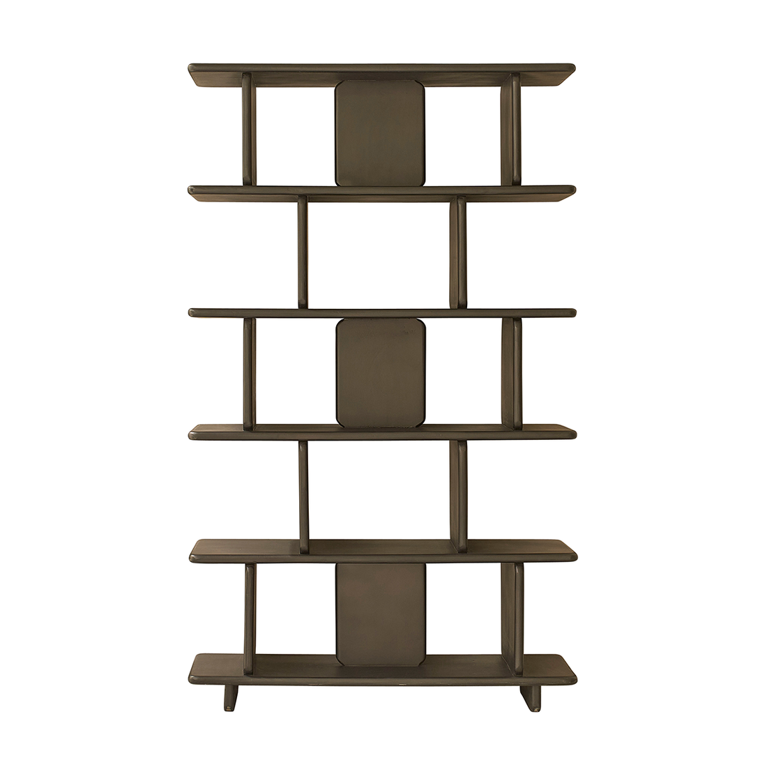 CLEO - Librería de madera maciza de mango negro, 106 cm