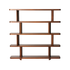 Librería de madera de mindi marrón de 160 cm