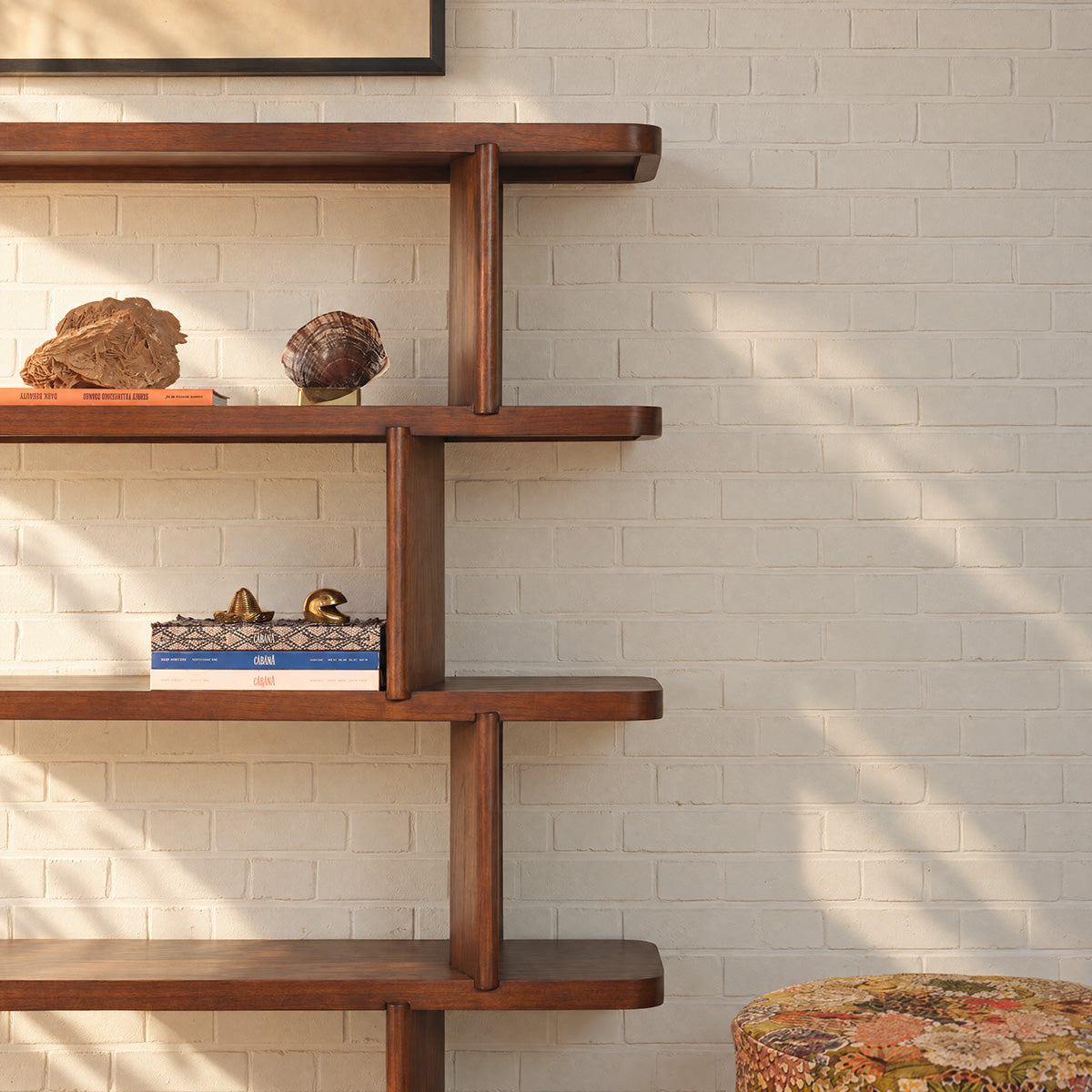 OTTO - Librería de madera de mindi marrón de 160 cm