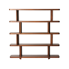 Librería alta de madera de mindi marrón, H 161 cm