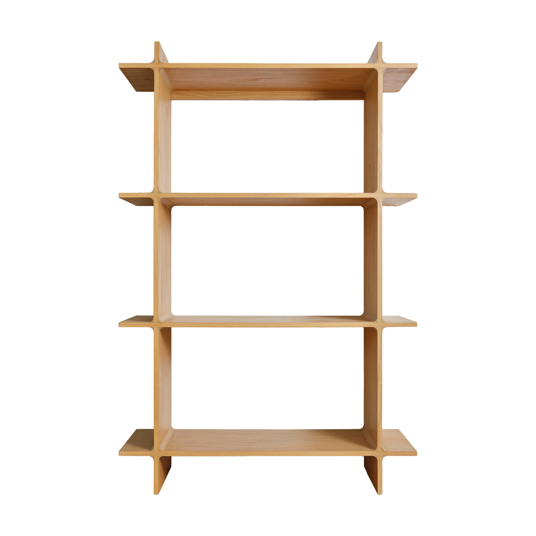 NOAM - Estantería de madera de mindi natural, 175 cm de altura