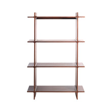 Estantería de madera de mindi marrón, 175 cm de altura