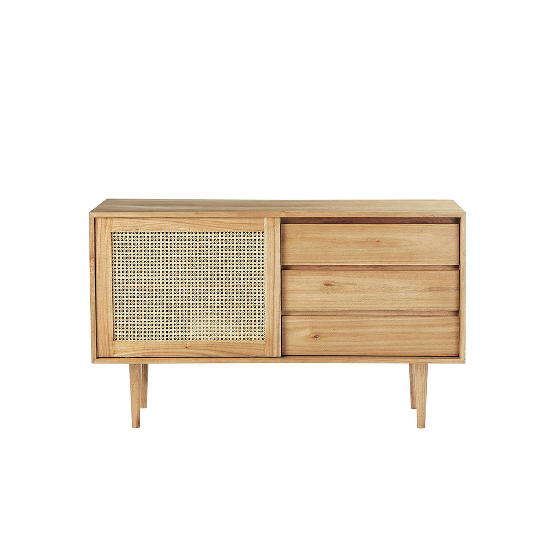 HANA - Aparador de mindi macizo y rejilla 135 cm