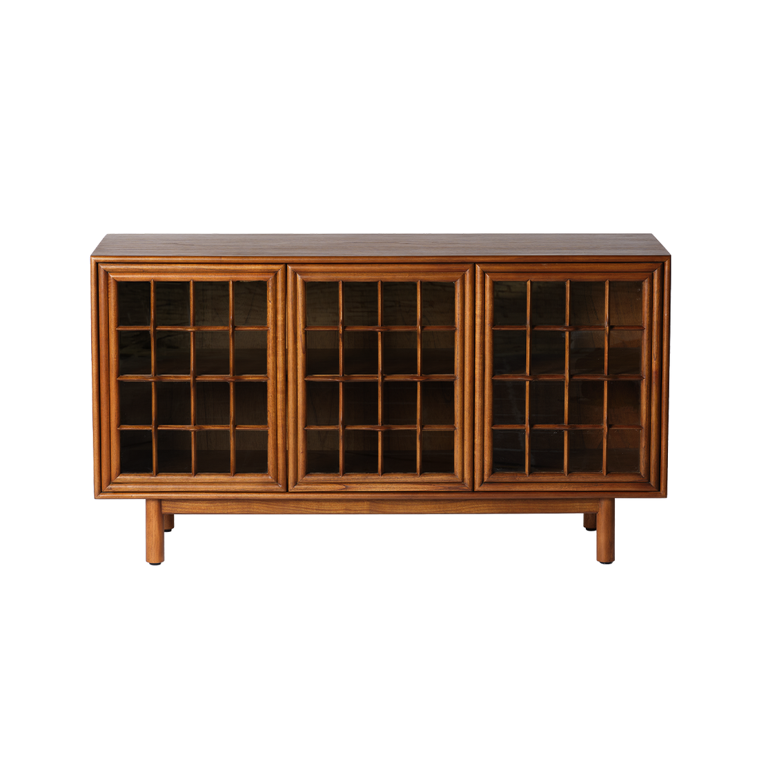 Aparador de madera de mindi de 155 cm 