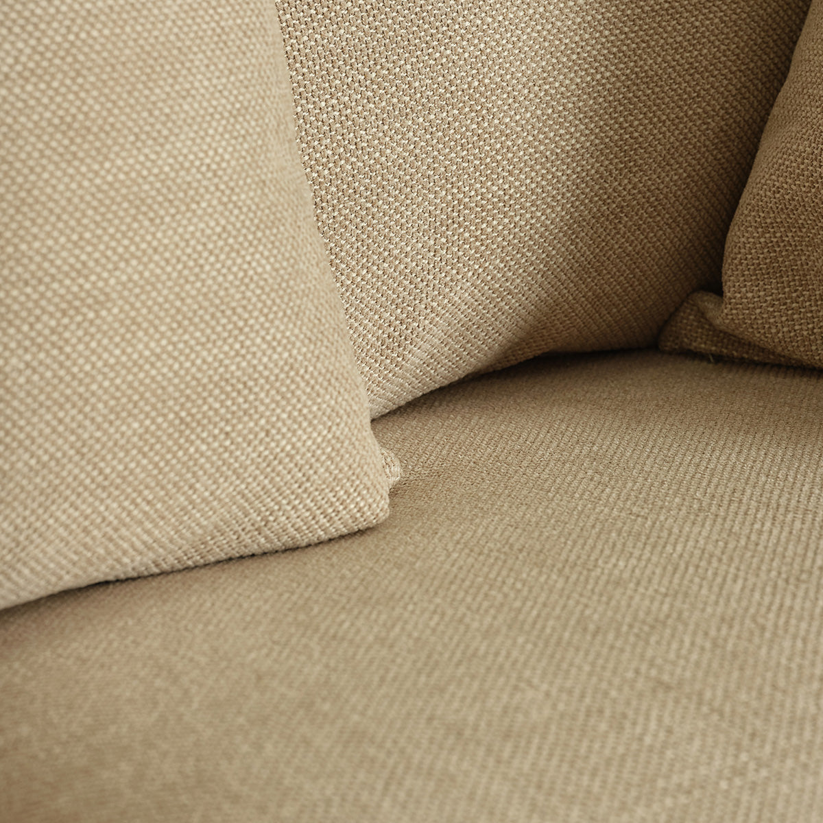 EDMOND - Sofá convertible de 3 plazas en tejido texturizado beige jaspeado