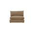 Sillón modular de tela texturizada de color marrón claro 