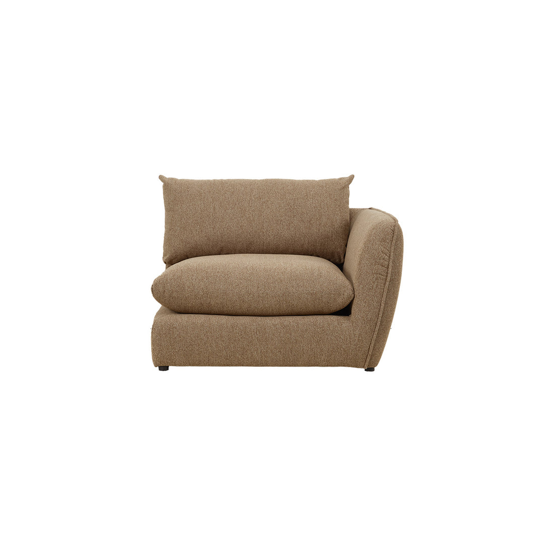 LEOPOLD - Esquina modular de tejido texturizado de color marrón claro