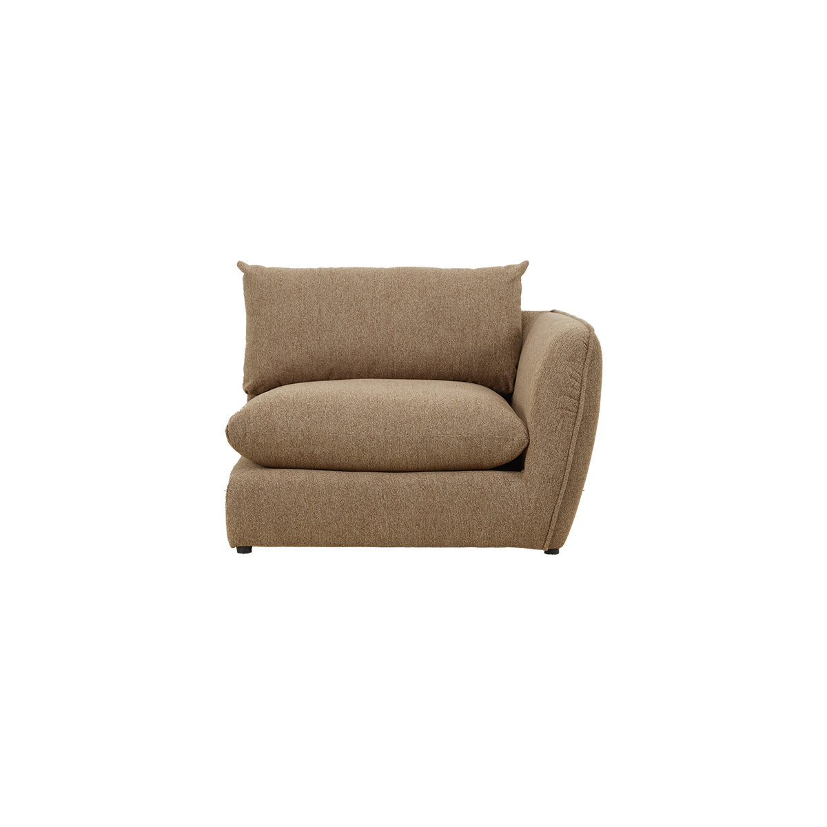 LEOPOLD - Esquina modular de tejido texturizado de color marrón claro