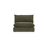 Sillón modular de chenilla verde jaspeada