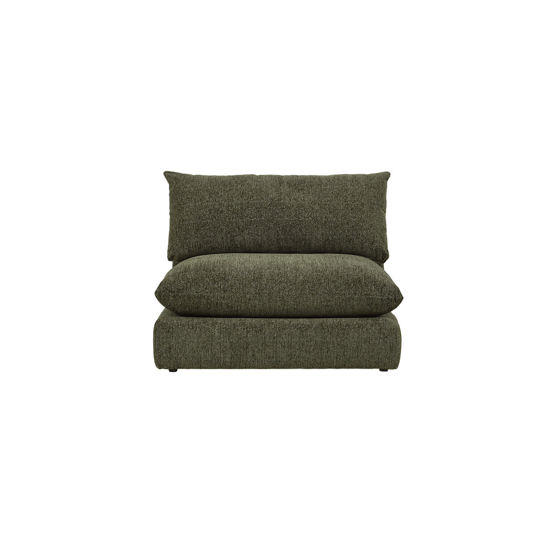 LEOPOLD - Sillón modular de chenilla verde jaspeada