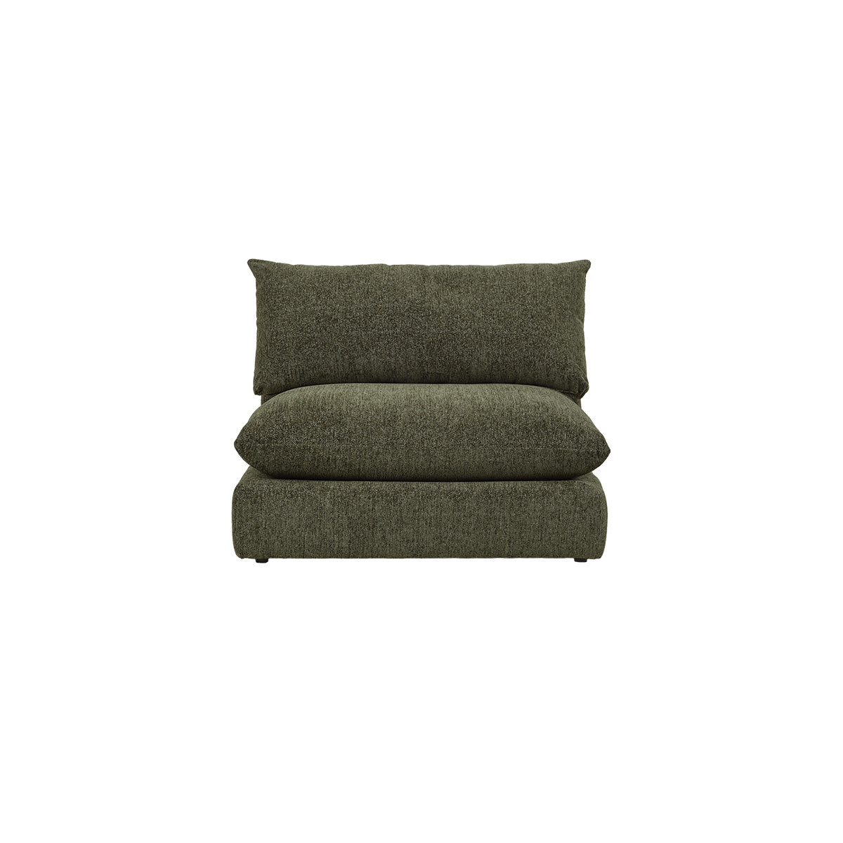 LEOPOLD - Sillón modular de chenilla verde jaspeada