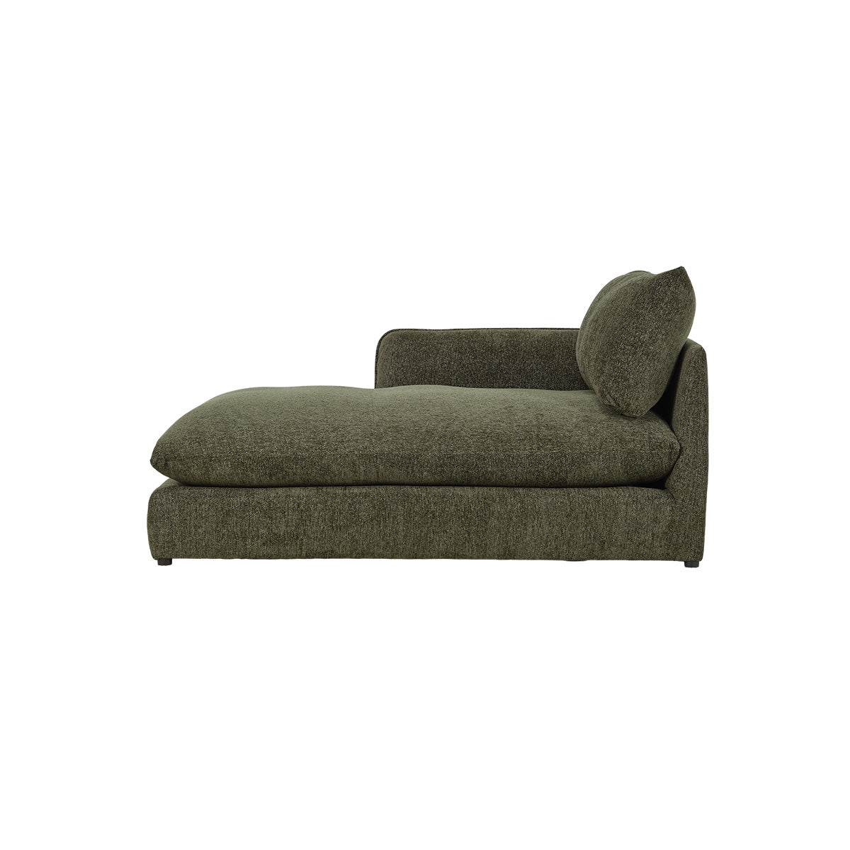 LEOPOLD - Mesa auxiliar modular de color verde jaspeado, con tapizado de chenilla
