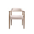 Silla de roble macizo y tejido bouclette