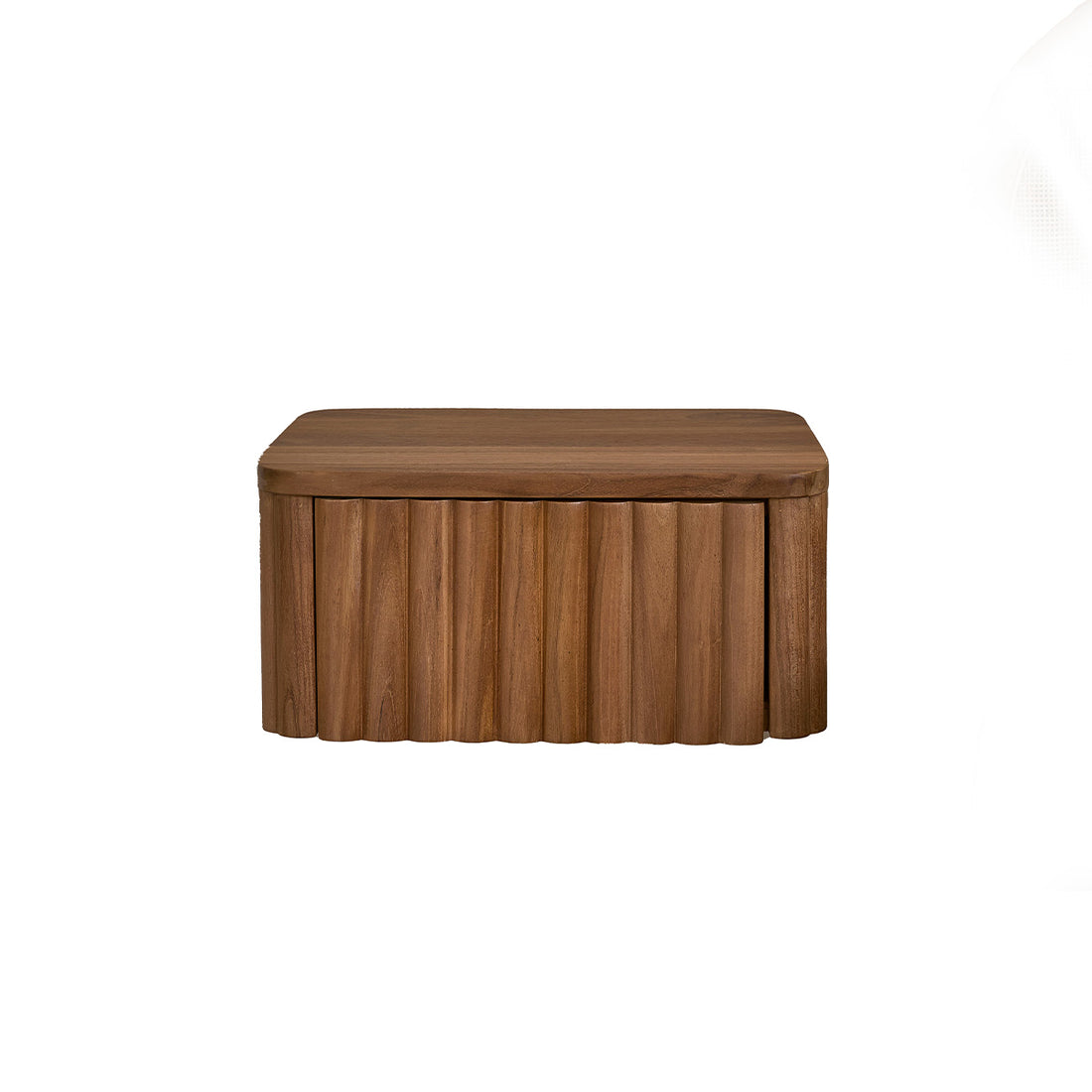BELIZE - Mesita de noche suspendida de madera de teca 45 cm