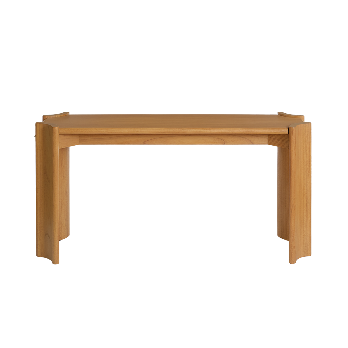 ALVAR - Consola de madera de mindi natural de 165 cm