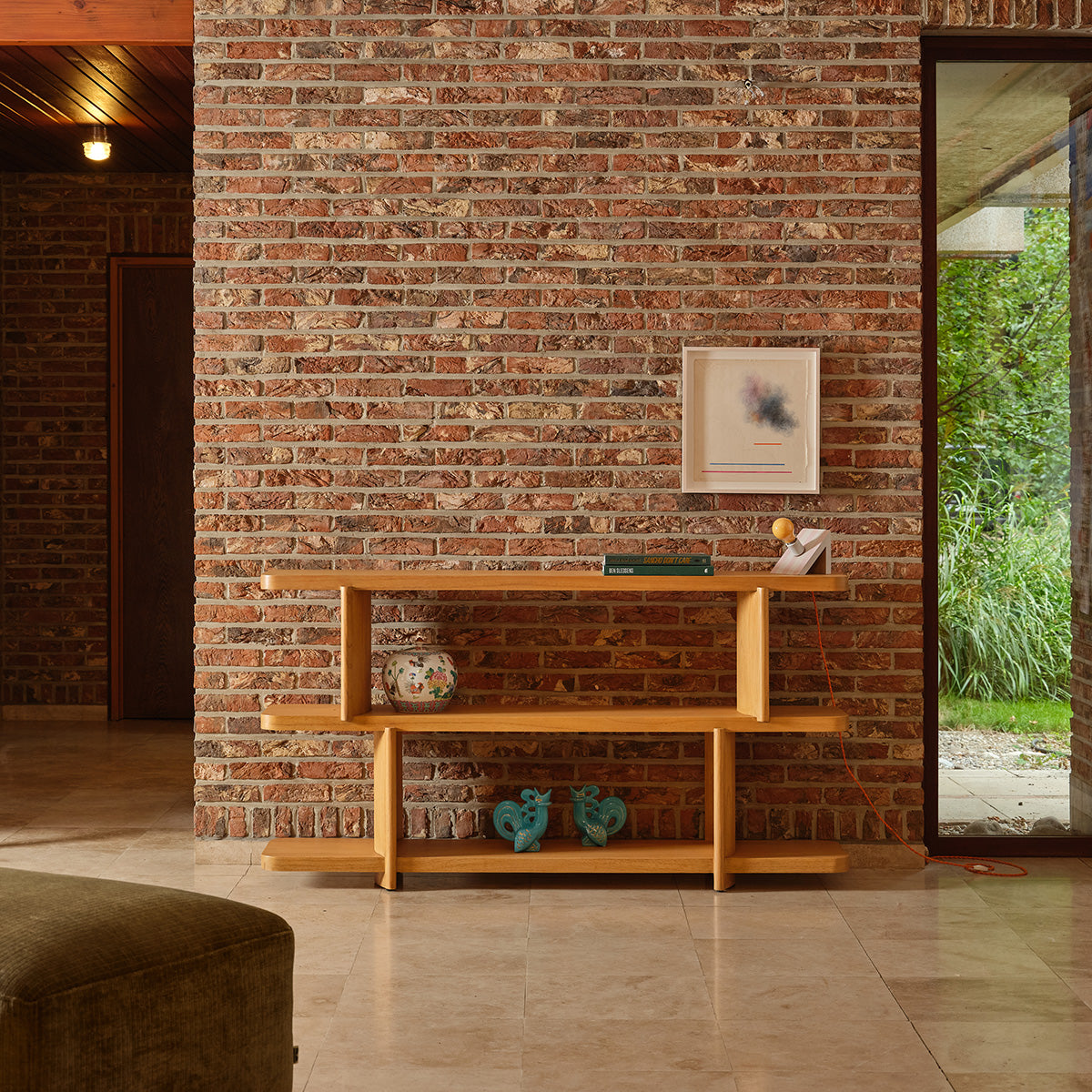 OTTO - Mueble de salón de madera de mindi natural de 160 cm