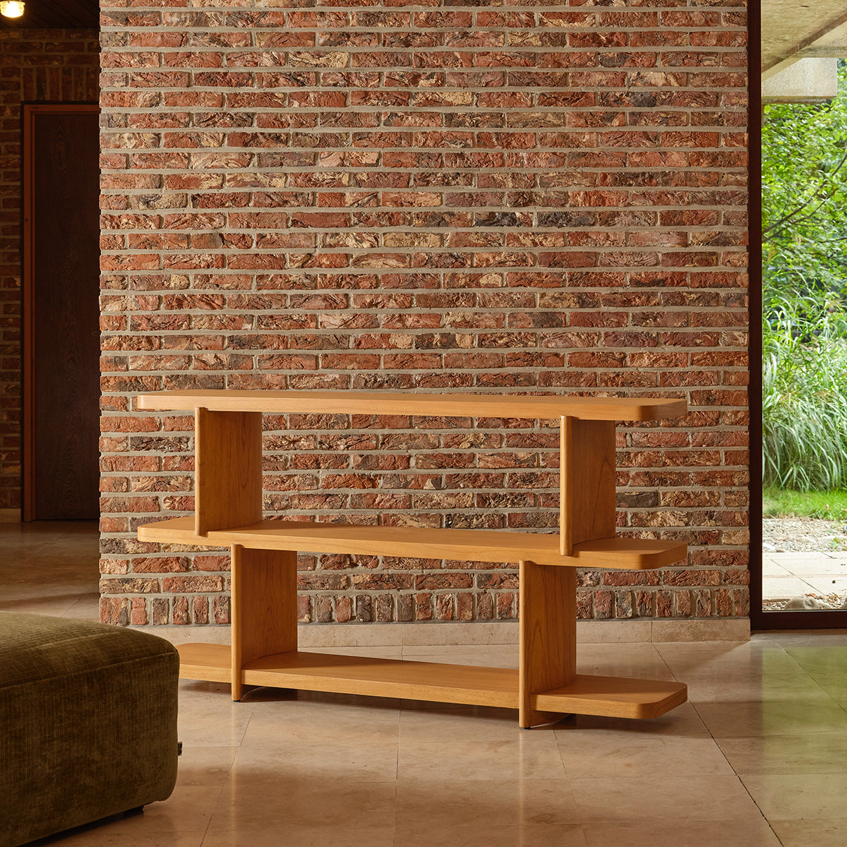 OTTO - Mueble de salón de madera de mindi natural de 160 cm