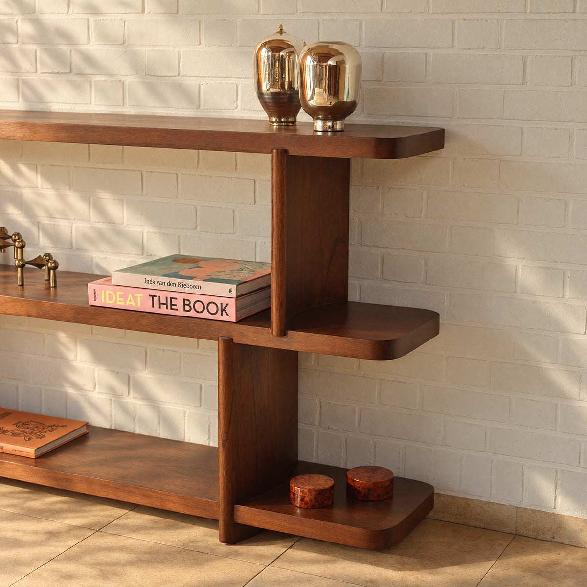 OTTO - Consola de madera de mindi marrón de 160 cm