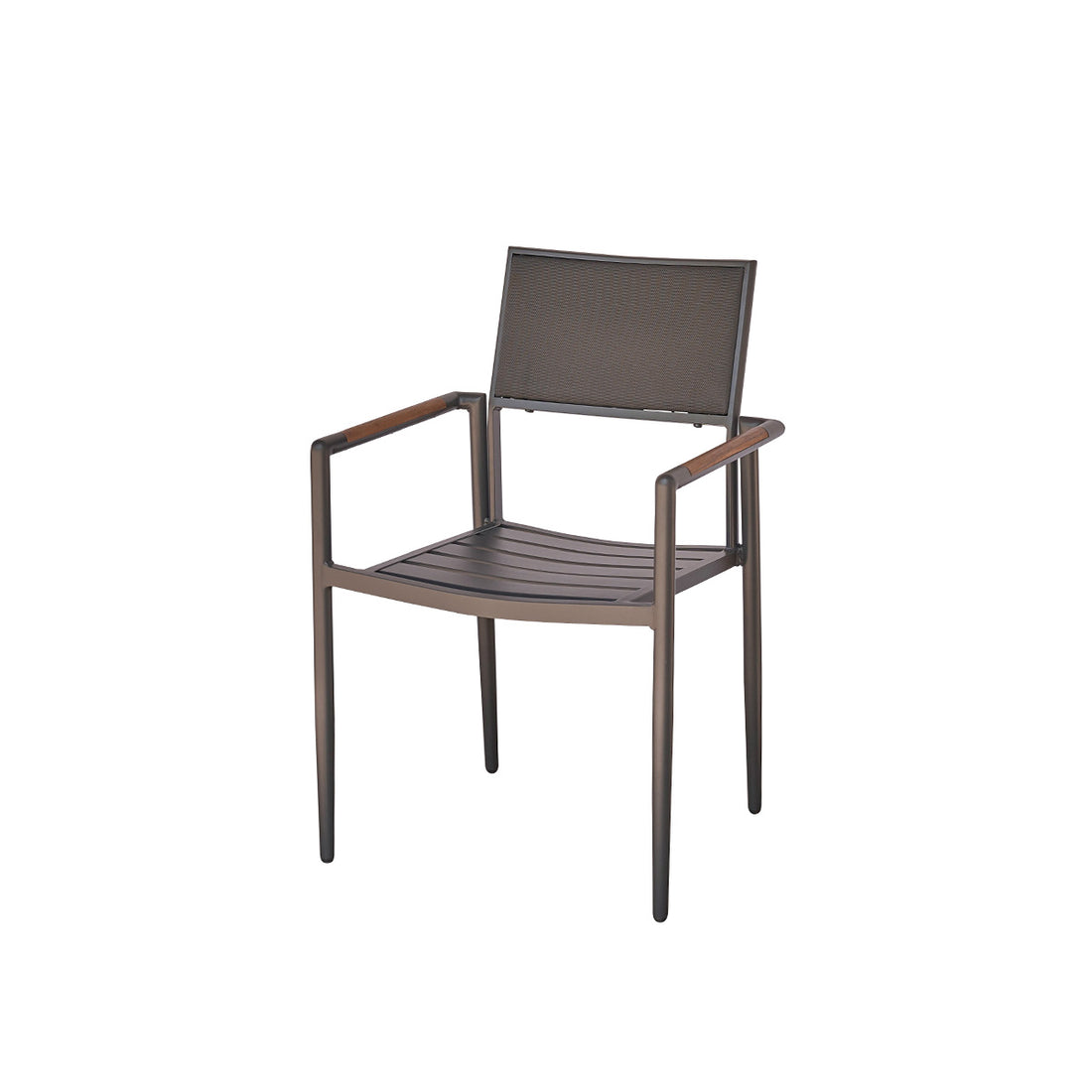 SIENA - Sillón de exterior de teca maciza y aluminio