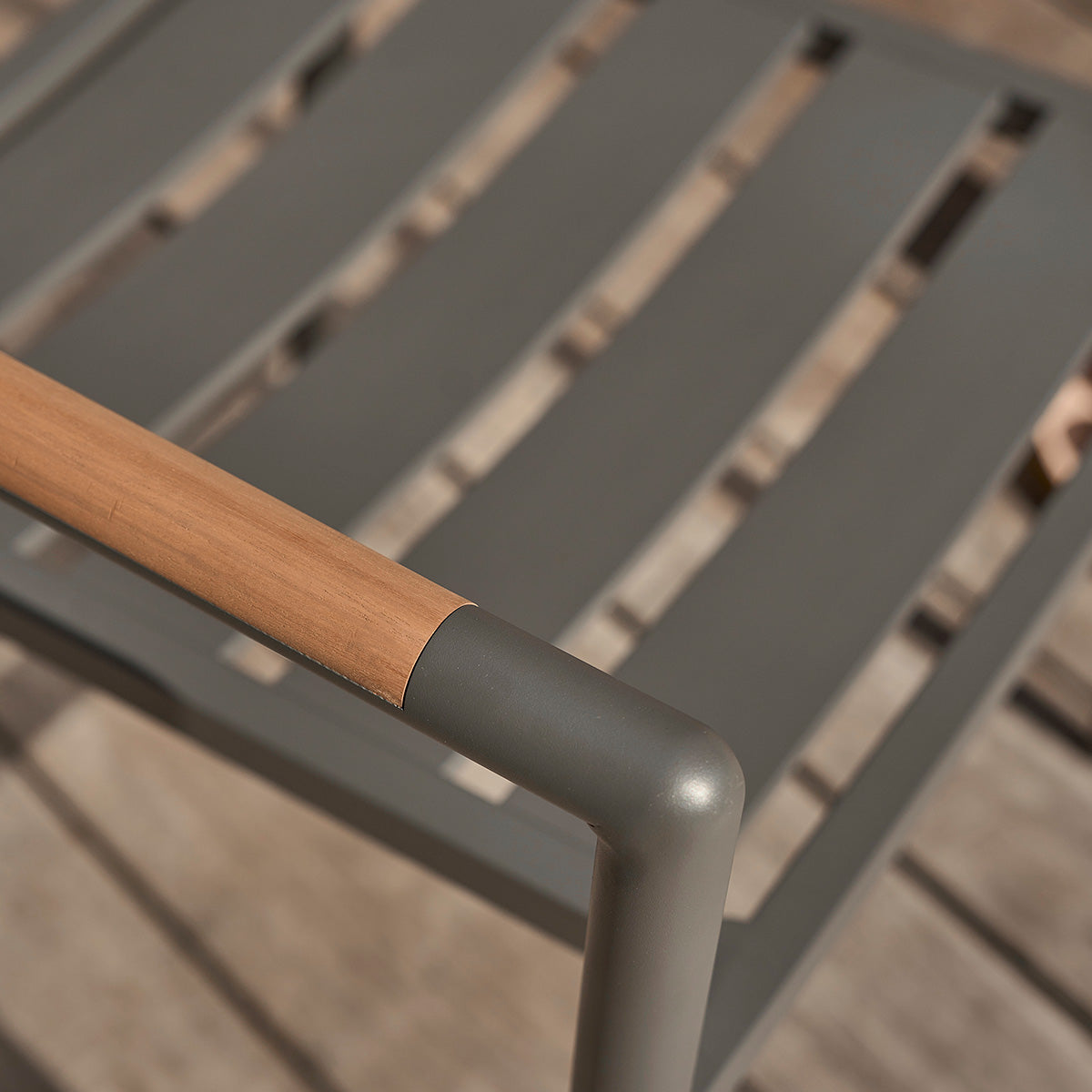 SIENA - Sillón de jardín de teca maciza y aluminio (lote de 2)