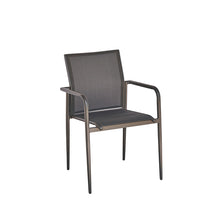 Sillón de aluminio y textileno gris