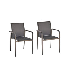 Sillón de aluminio y textileno gris (lote de 2)