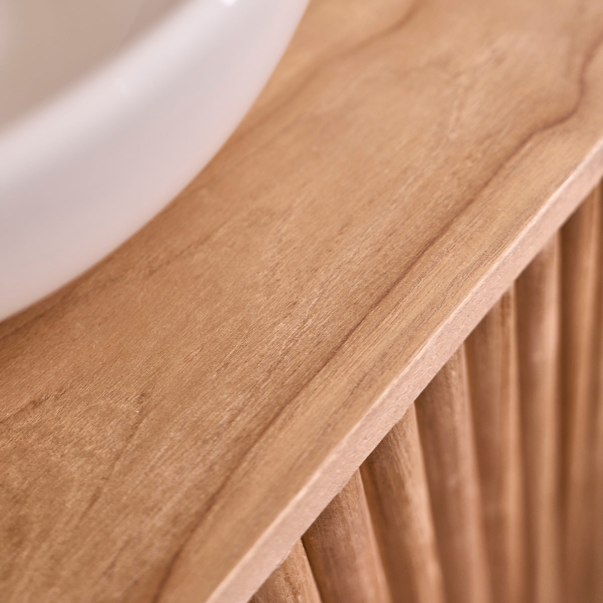 COLINE - Mueble de lavabo de teca maciza de 40 cm