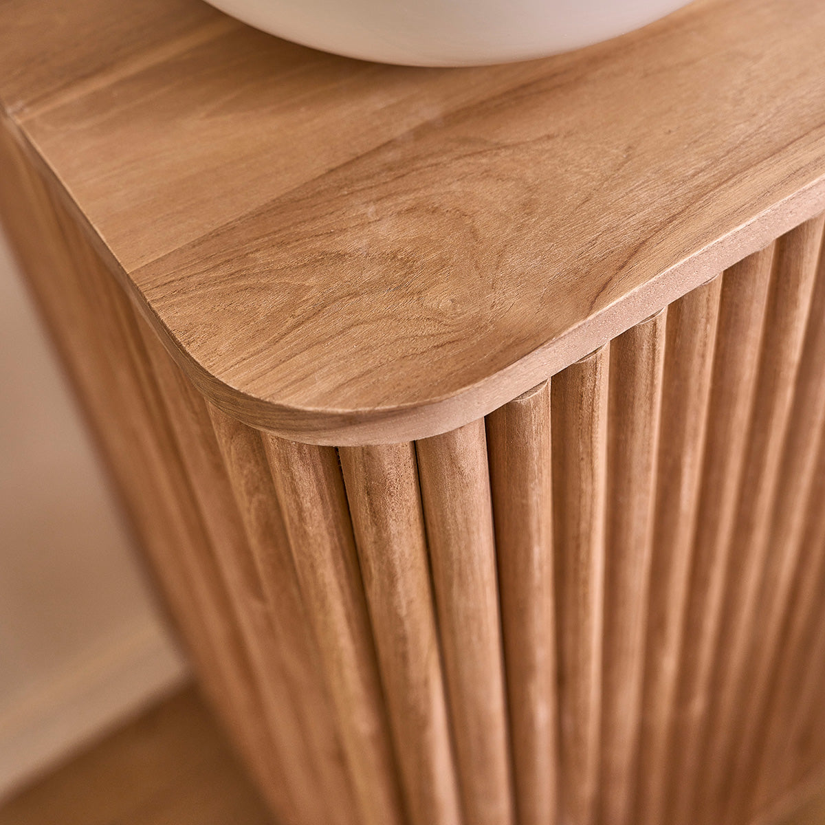 COLINE - Mueble de lavabo de teca maciza de 40 cm