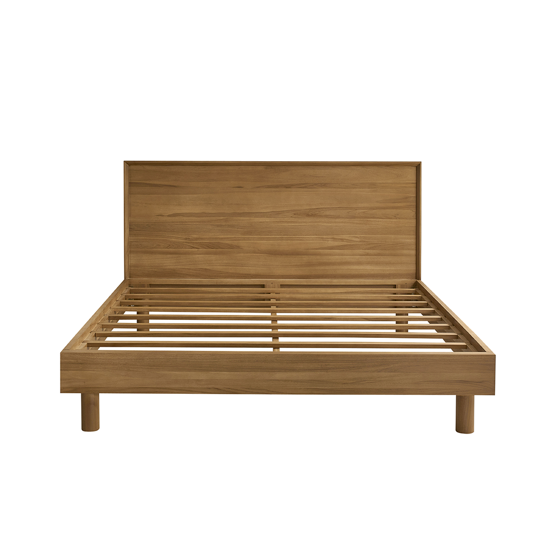 GUSTAVE - Cama de teca maciza de 180 cm con somier
