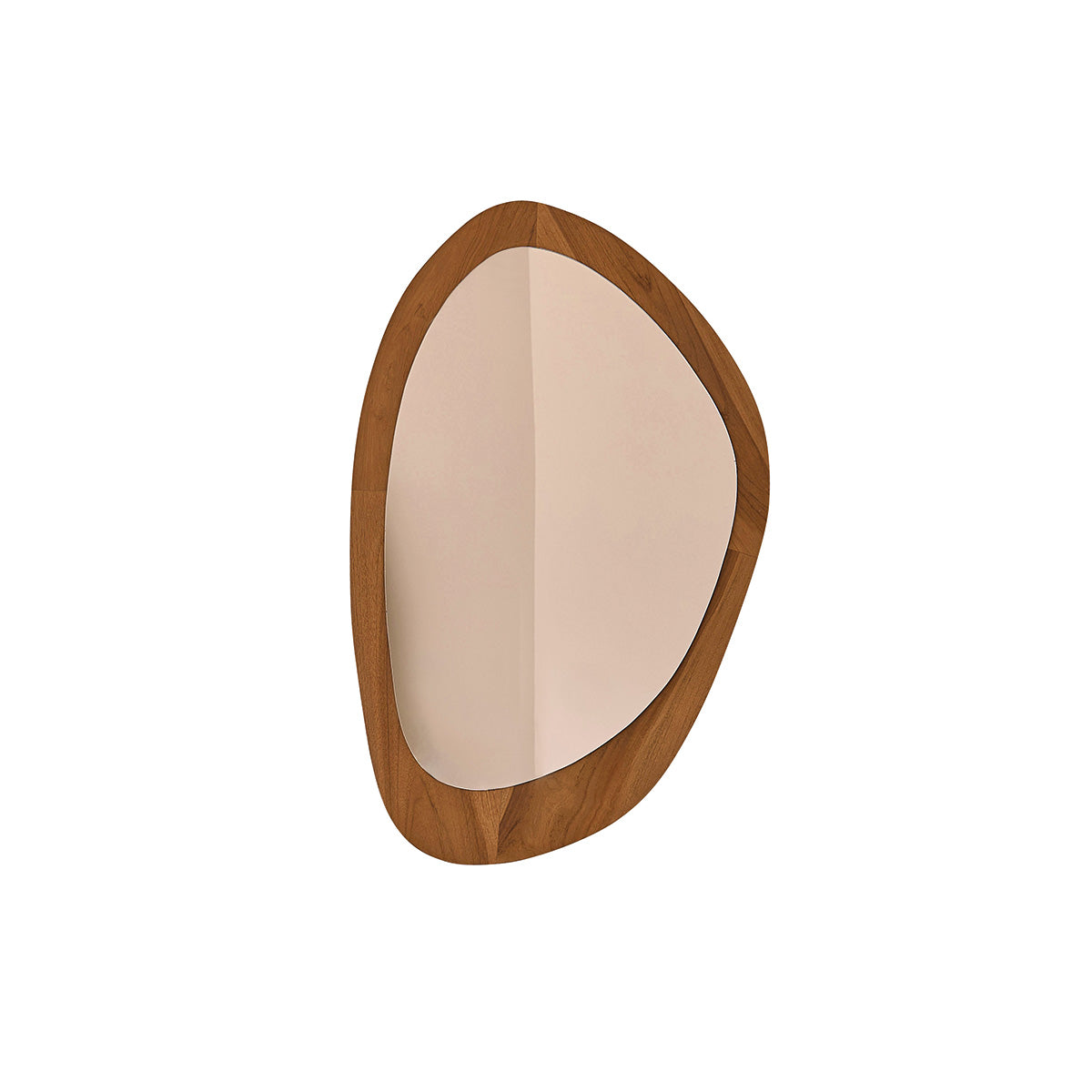 ADELE - Espejo orgánico de madera de teca 90x60 cm